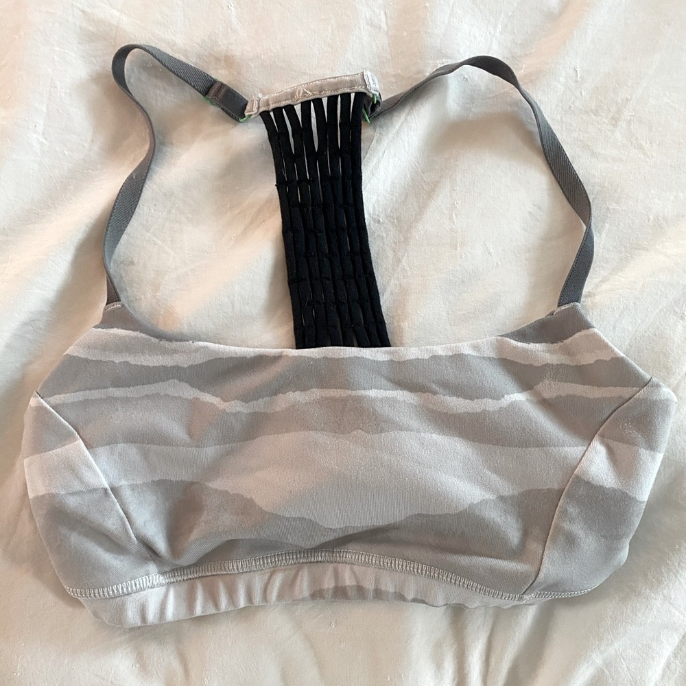 Lululemon sports bra- grey and white